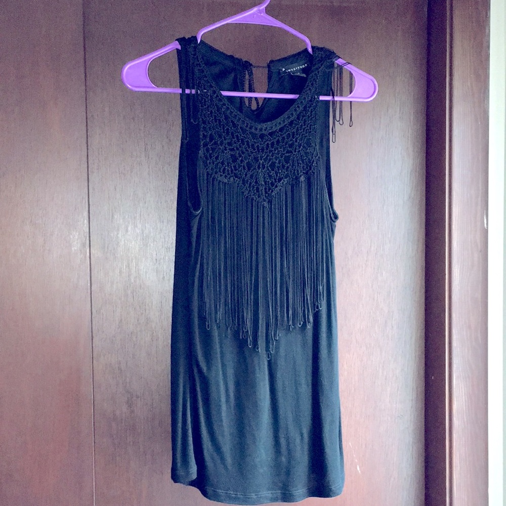 1920’s FLAPPER GIRL Vibe fringe sleeveless- S